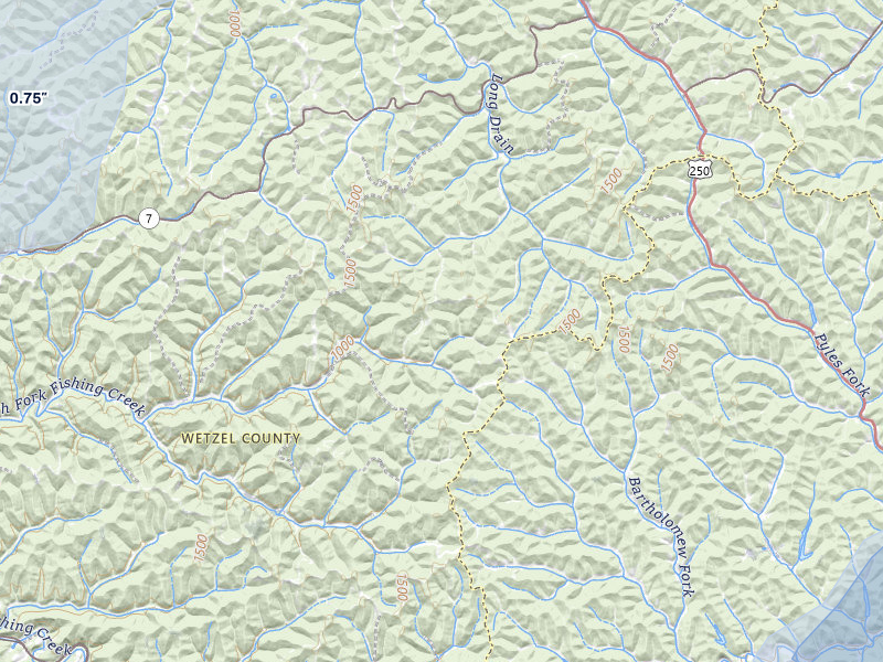 NEXRAD radar-signature map of the hail storm over Burton, WV on Jul 4, 2026