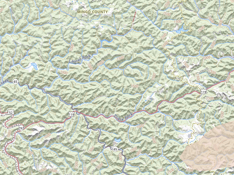 Radar-estimated hail-size map of the storm over Delbarton, WV on Apr 1, 2026
