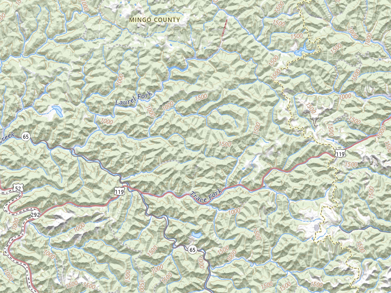 Radar-estimated hail-size map of the storm over Delbarton, WV on Jul 6, 2026