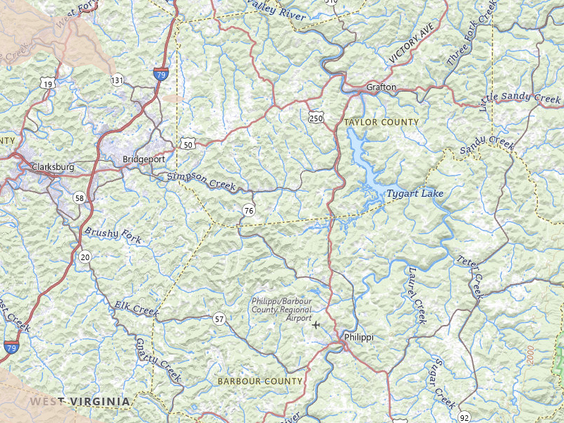 Radar-estimated hail-size map of the storm over Flemington, WV on Jul 21, 2026