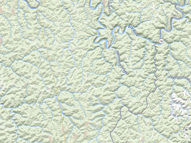 Radar-estimated hail-size map of the storm over Glen, WV on Jul 4, 2026