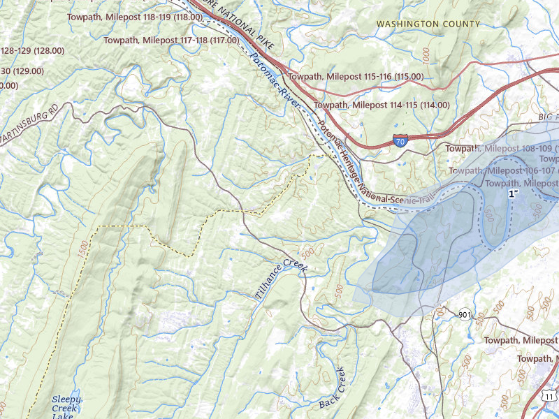 NEXRAD radar-signature map of the hail storm over Hedgesville, WV on Apr 1, 2026