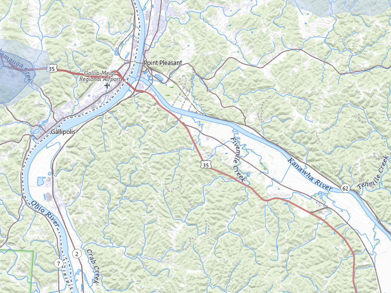 NEXRAD radar-signature map of the hail over Henderson, WV