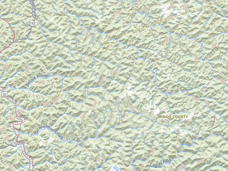 Radar-estimated hail-size map of the storm over Kermit, WV on Jul 27, 2026