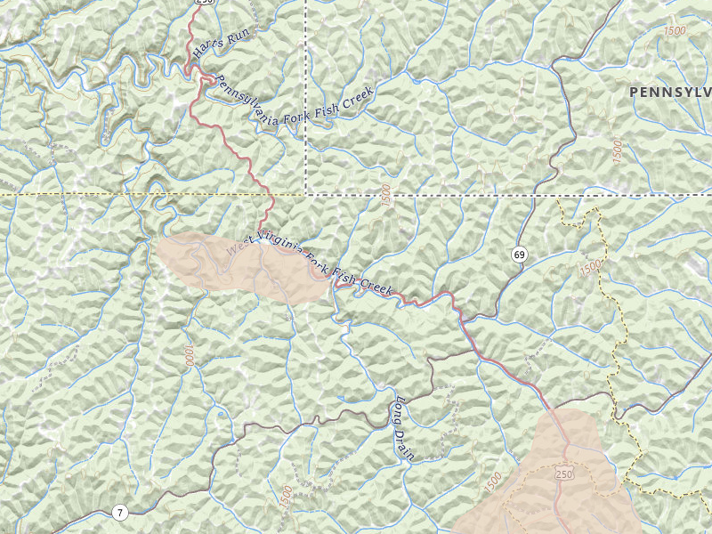 Radar-estimated hail-size map of the storm over Littleton, WV