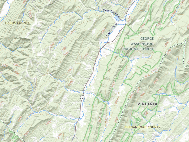 NEXRAD radar-signature map of the hail storm over Mathias, WV on Aug 8, 2026