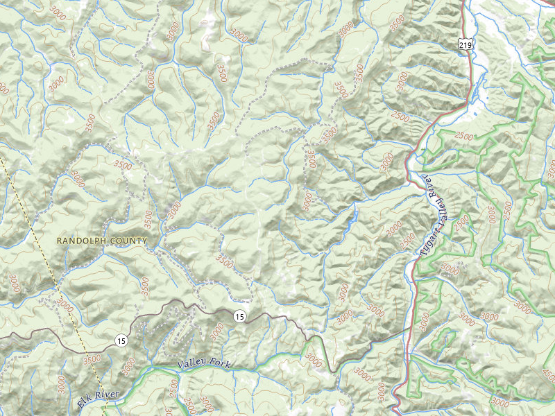 Radar-estimated hail-size map of the storm over Monterville, WV on Jul 4, 2026