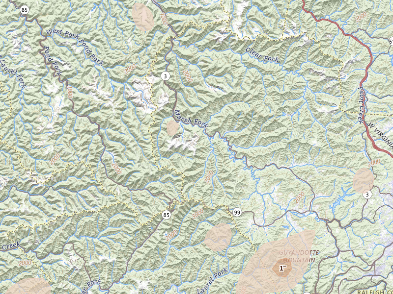 Radar-estimated hail-size map of the storm over Naoma, WV on Jul 4, 2026