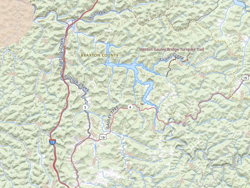 Radar-estimated hail-size map of the storm over Napier, WV on Jul 4, 2026