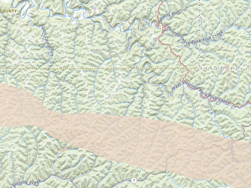 Radar-estimated hail-size map of the storm over New Martinsville, WV on May 13, 2026