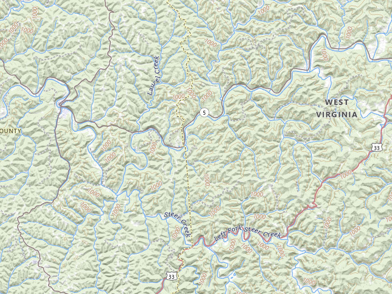 NEXRAD radar-signature map of the hail storm over Normantown, WV on Jul 5, 2026