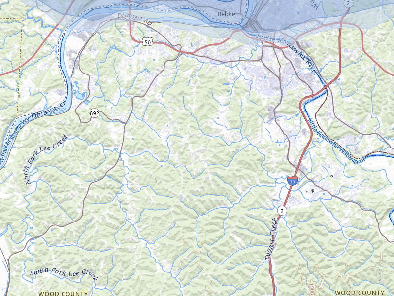 NEXRAD radar-signature map of the hail storm over Parkersburg, WV on Apr 1, 2026