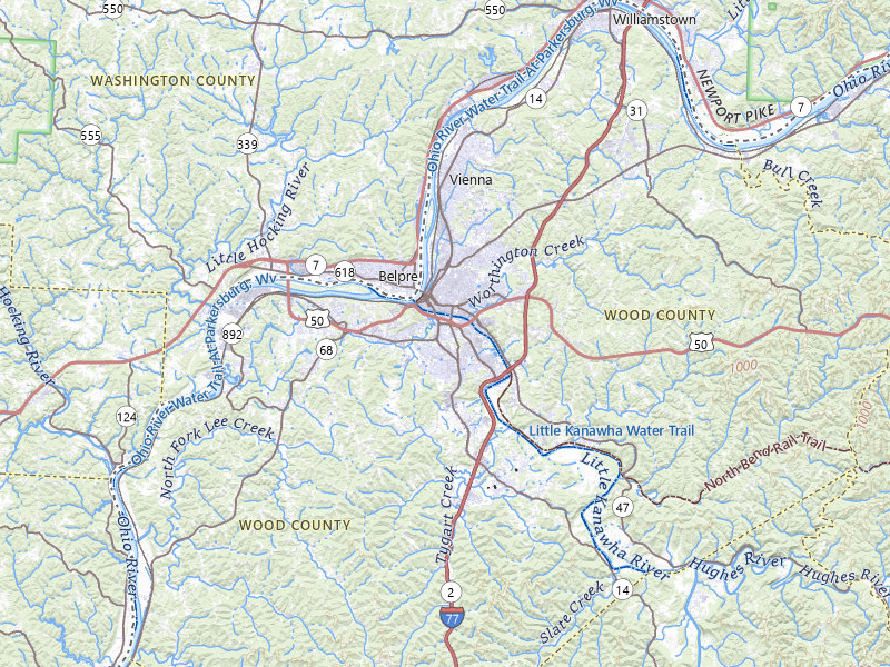 NEXRAD radar-signature map of the hail storm over Parkersburg, WV on Jul 4, 2026