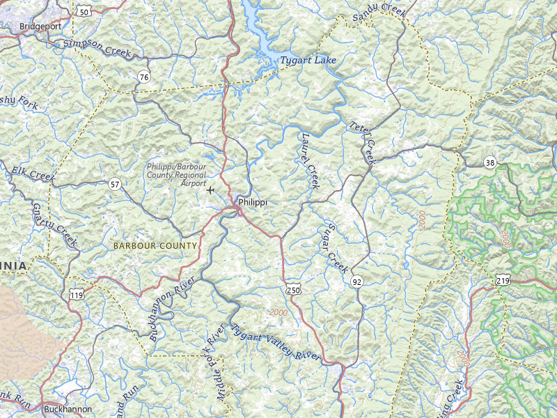 Radar-estimated hail-size map of the storm over Philippi, WV on Jul 21, 2026