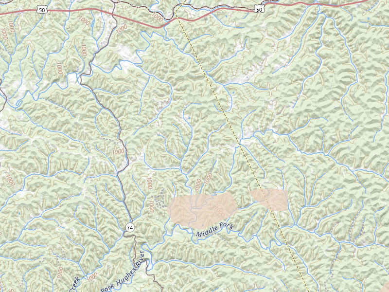Radar-estimated hail-size map of the storm over Pullman, WV on May 13, 2026