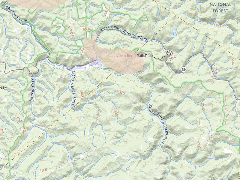 Radar-estimated hail-size map of the storm over Richwood, WV