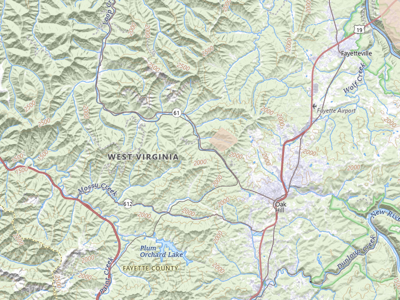 Radar-estimated hail-size map of the storm over Scarbro, WV