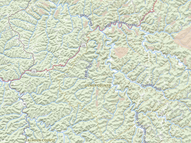 Radar-estimated hail-size map of the storm over Shock, WV on Jul 4, 2026