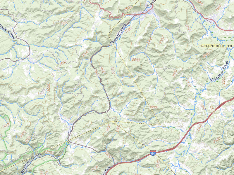 NEXRAD radar-signature map of the hail over Spring Dale, WV