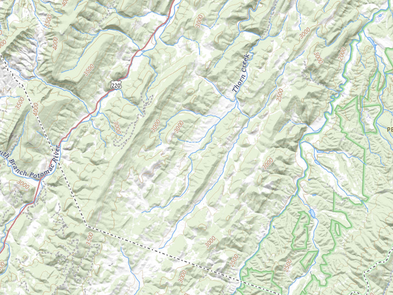 NEXRAD radar-signature map of the hail over Sugar Grove, WV