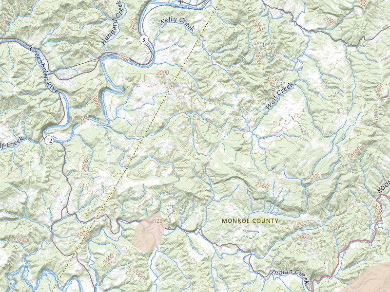 Radar-estimated hail-size map of the storm over Wayside, WV on Jul 4, 2026
