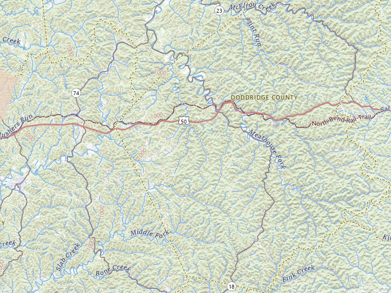 Radar-estimated hail-size map of the storm over West Union, WV on Apr 1, 2026
