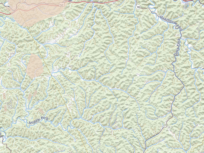Radar-estimated hail-size map of the storm over West Union, WV on Jul 4, 2026