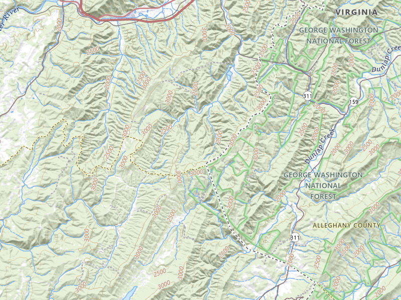 NEXRAD radar-signature map of the hail storm over White Sulphur Springs, WV on May 13, 2026
