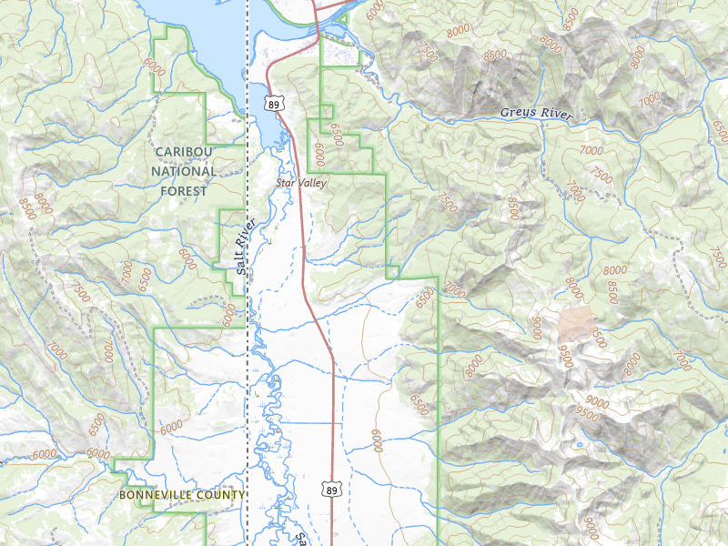 Radar-estimated hail-size map of the storm over Alpine, WY on Jul 21, 2026