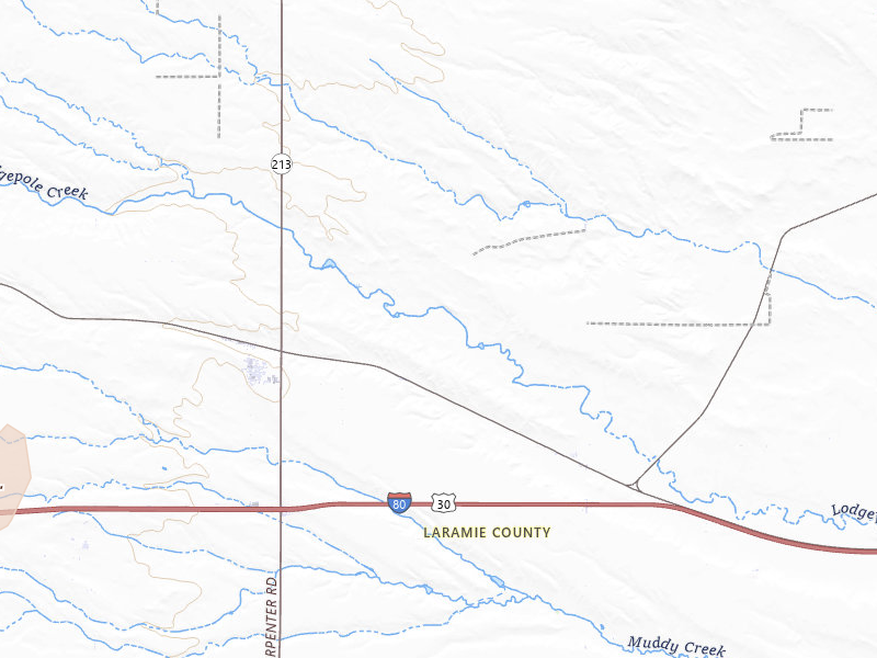 Radar-estimated hail-size map of the storm over Burns, WY on May 16, 2026