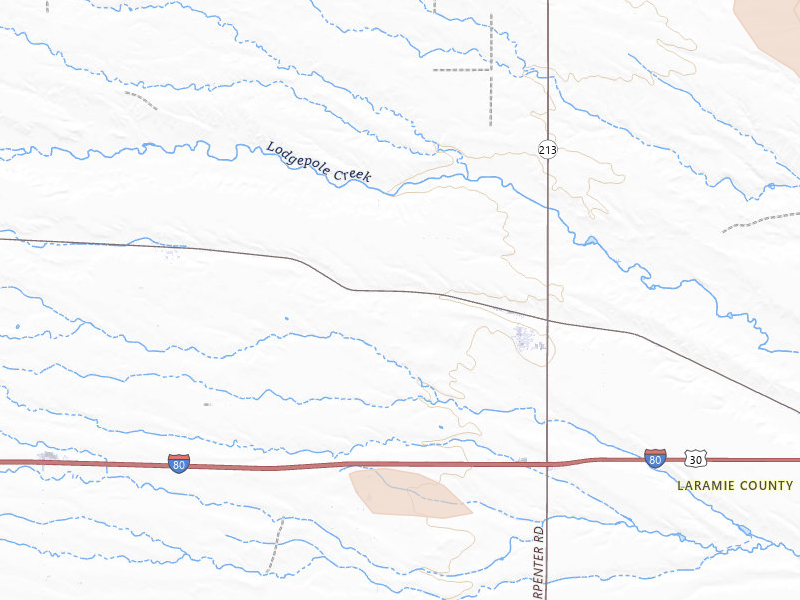 Radar-estimated hail-size map of the storm over Burns, WY on Aug 13, 2026