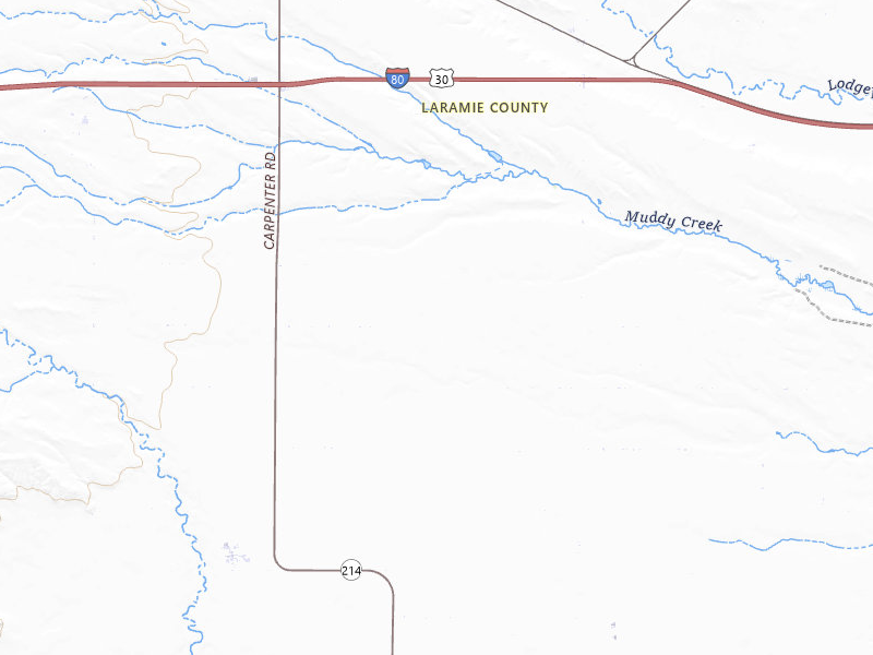 Radar-estimated hail-size map of the storm over Carpenter, WY on May 9, 2026