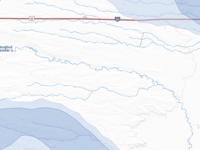 NEXRAD radar-signature map of the hail storm over Carpenter, WY on Jul 9, 2026