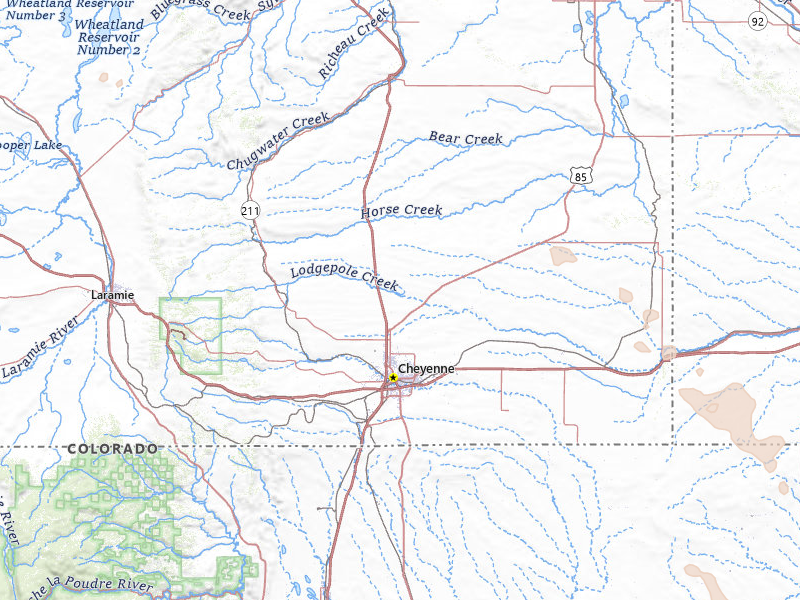 Radar-estimated hail-size map of the storm over Cheyenne, WY on May 9, 2026