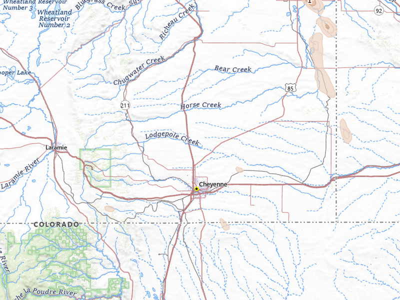 Radar-estimated hail-size map of the storm over Cheyenne, WY on May 29, 2026
