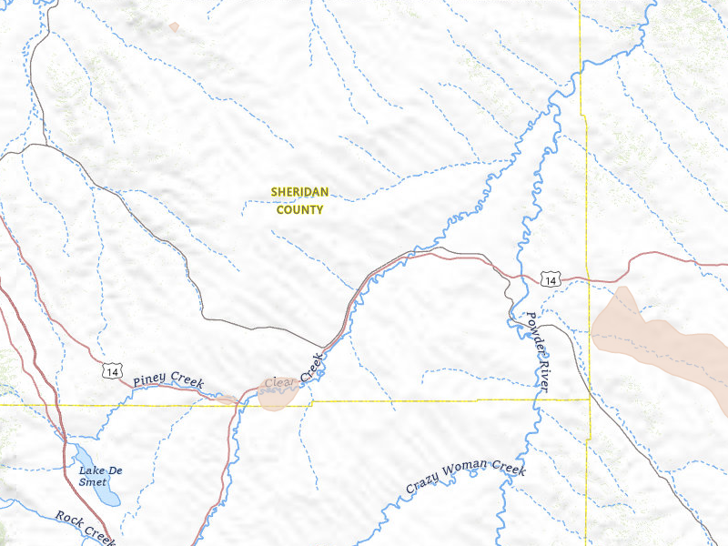 Radar-estimated hail-size map of the storm over Clearmont, WY on Jul 8, 2026