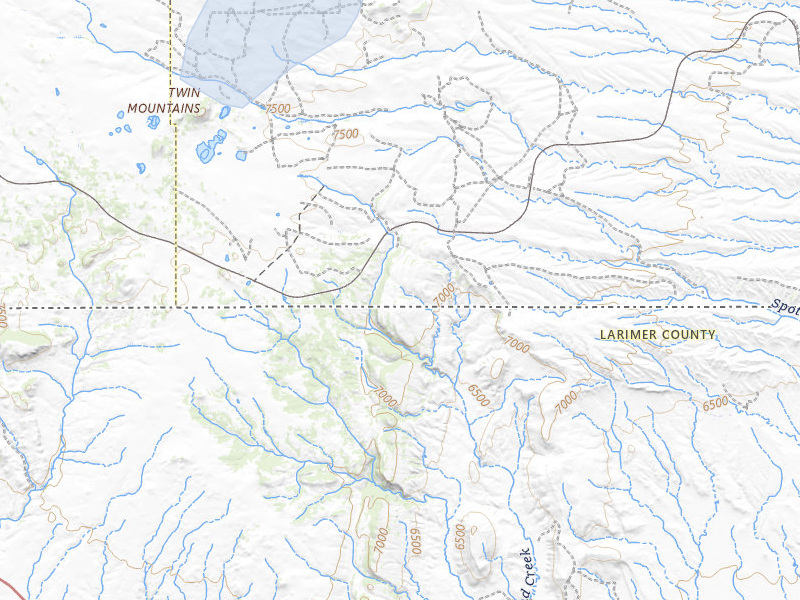 NEXRAD radar-signature map of the hail storm over Granite Canon, WY on Jul 10, 2026