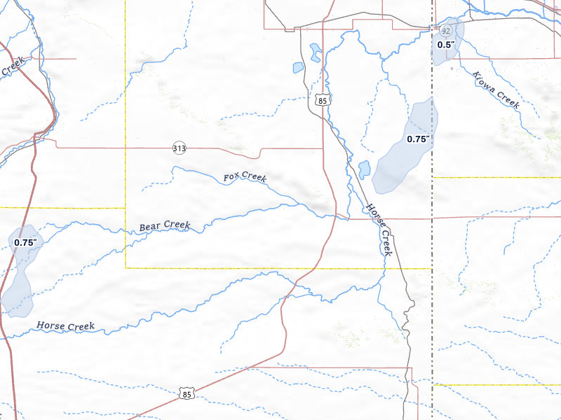 NEXRAD radar-signature map of the hail storm over Lagrange, WY on Jul 6, 2026