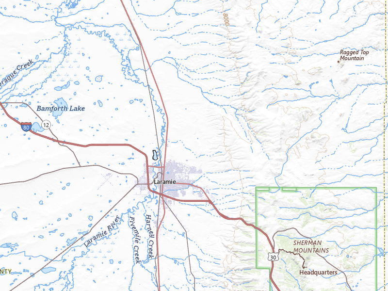 Radar-estimated hail-size map of the storm over Laramie, WY on Jul 10, 2026