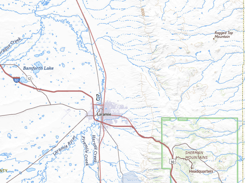 NEXRAD radar-signature map of the hail over Laramie, WY