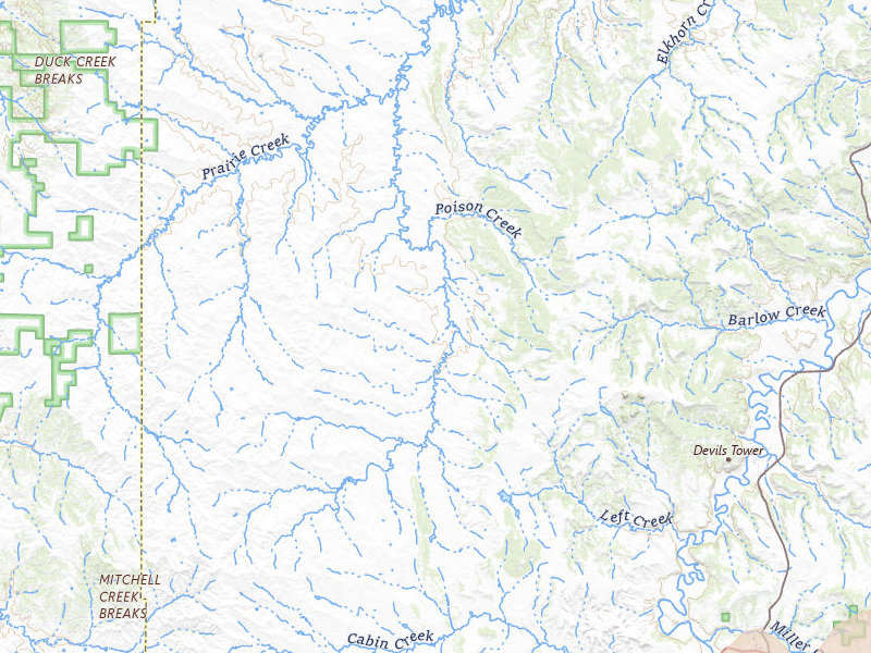 Radar-estimated hail-size map of the storm over Moorcroft, WY on Jun 1, 2026