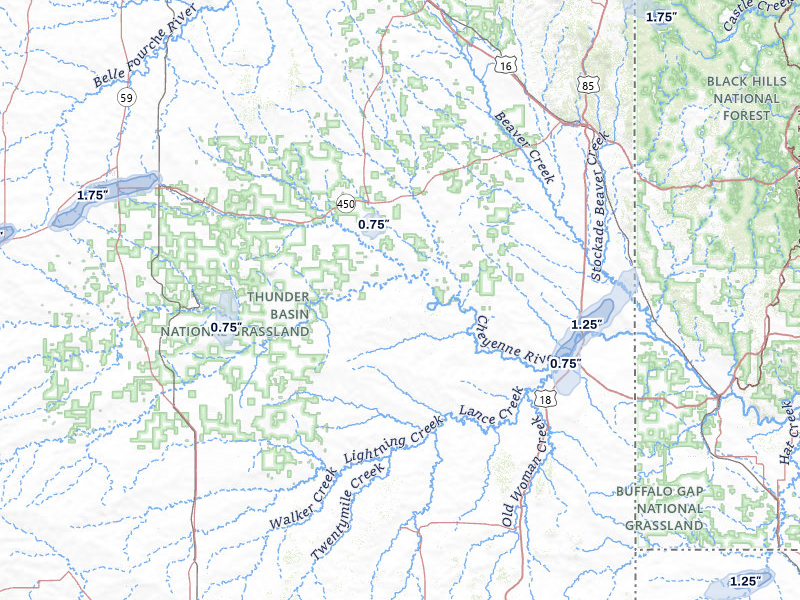 NEXRAD radar-signature map of the hail storm over Newcastle, WY on Jul 29, 2026