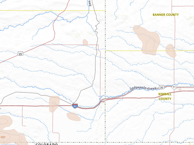Radar-estimated hail-size map of the storm over Pine Bluffs, WY on Jul 9, 2026
