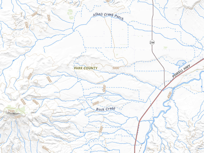 Radar-estimated hail-size map of the storm over Powell, WY on Jul 7, 2026