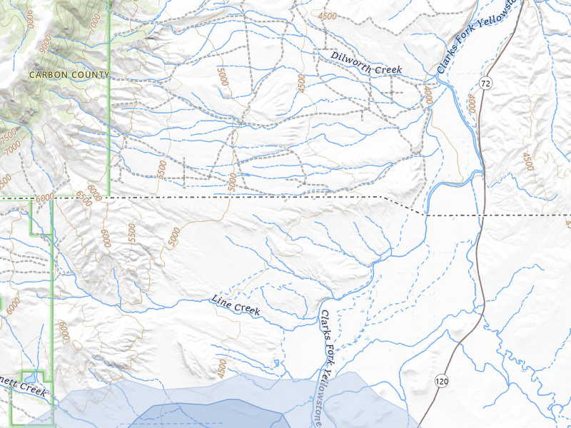NEXRAD radar-signature map of the hail over Powell, WY