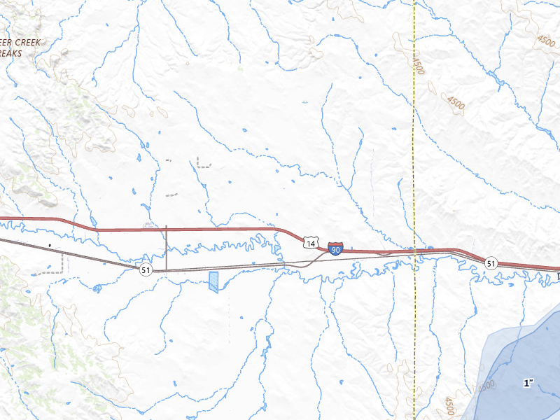 NEXRAD radar-signature map of the hail storm over Rozet, WY on May 29, 2026