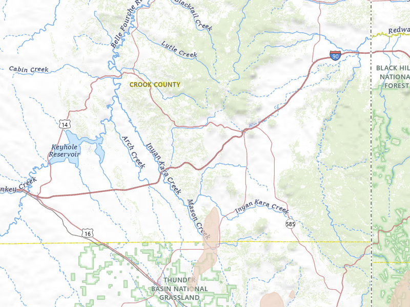 Radar-estimated hail-size map of the storm over Sundance, WY on Jun 6, 2026
