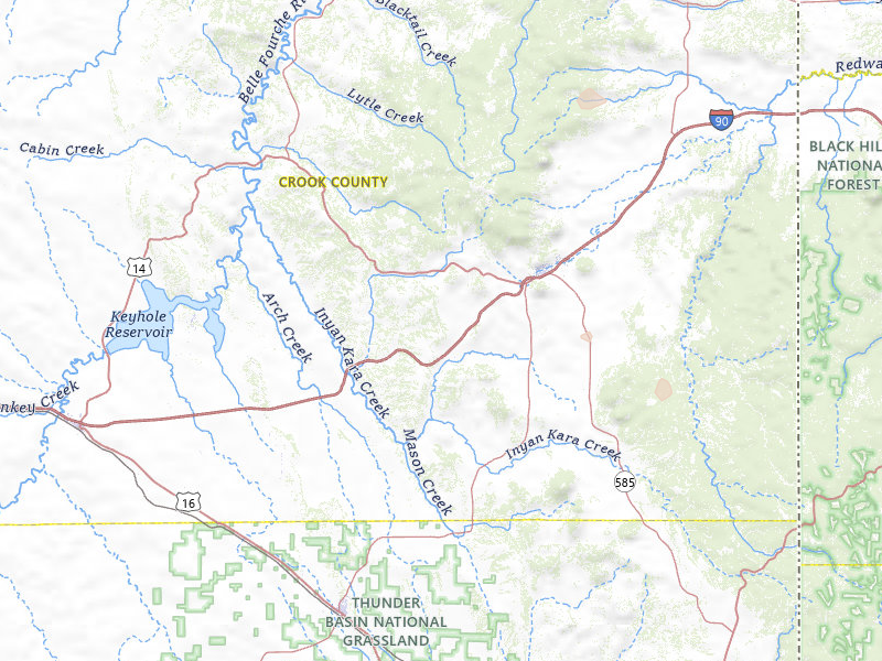 Radar-estimated hail-size map of the storm over Sundance, WY on Jun 20, 2026