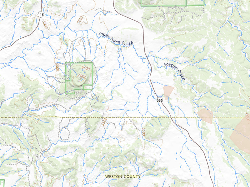 Radar-estimated hail-size map of the storm over Sundance, WY on Aug 11, 2026
