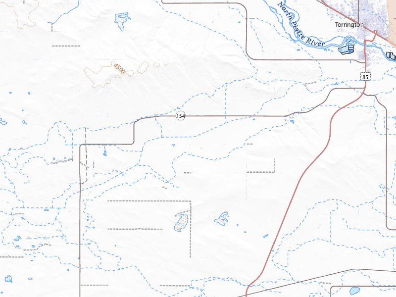Radar-estimated hail-size map of the storm over Torrington, WY on Jul 23, 2026